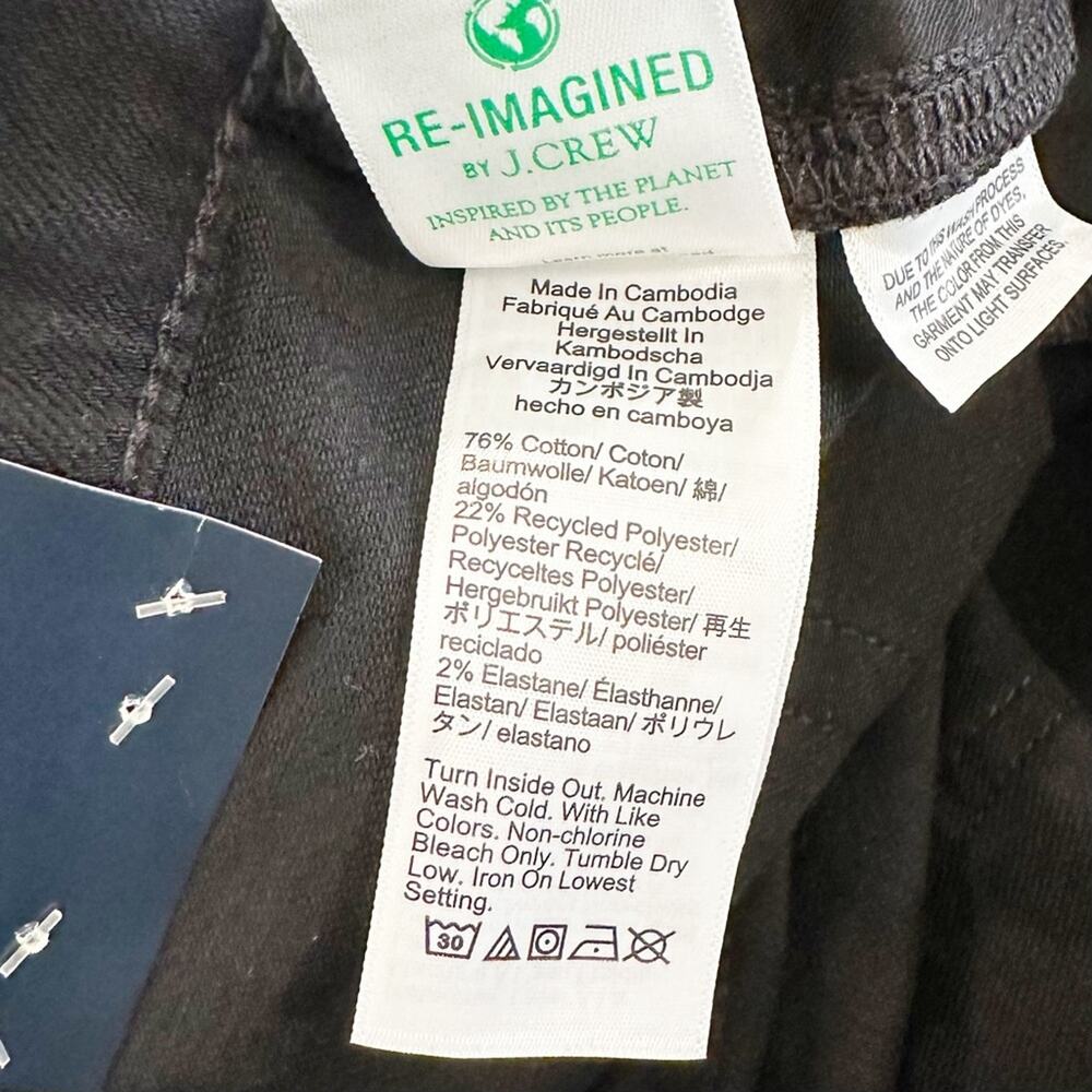 J. Crew Factory Essential Straight‎ Leg Jean In All-Day Stretch Black Size 31 - Picture 8 of 8